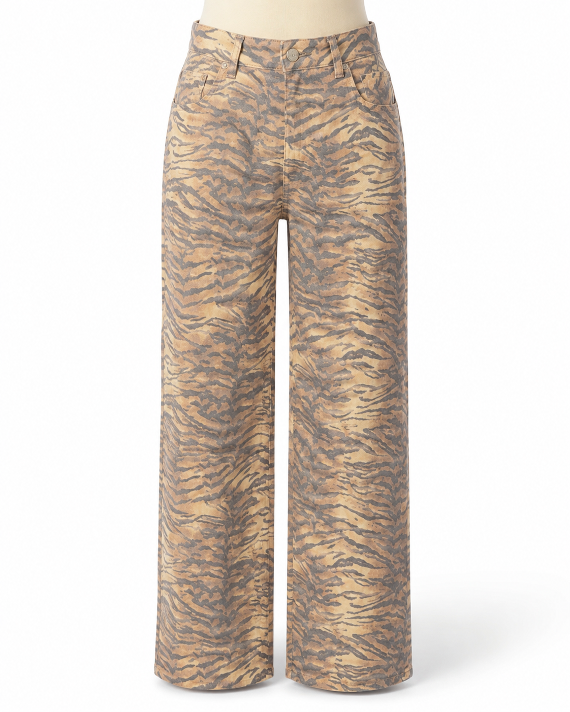 ENTRO-Animal Print Jeans
