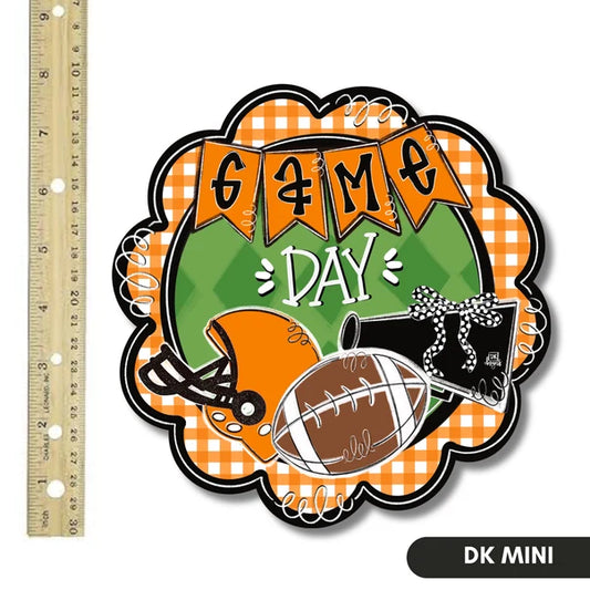 Orange and Black Game Day Scallop Mini Attachment