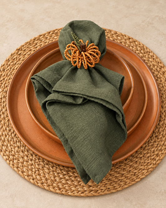 Olive Linen Napkins