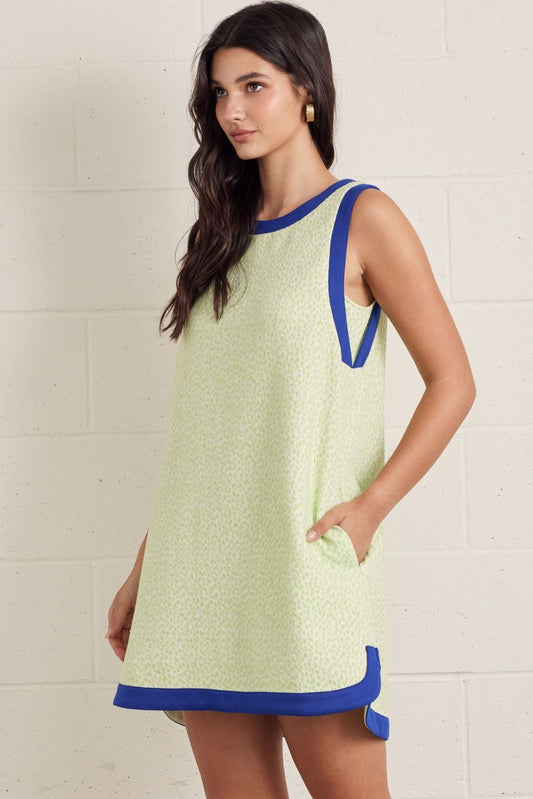 ENTRO Blue & Lime Dress