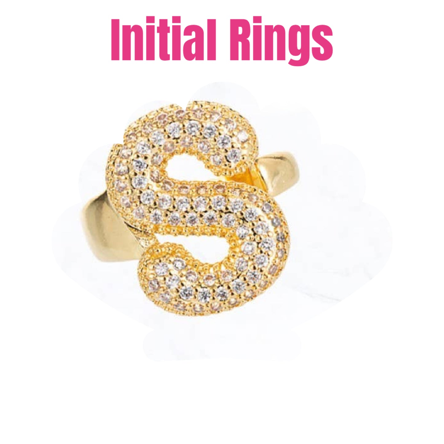 Initial Rings -Adjustable -Choose your Initial