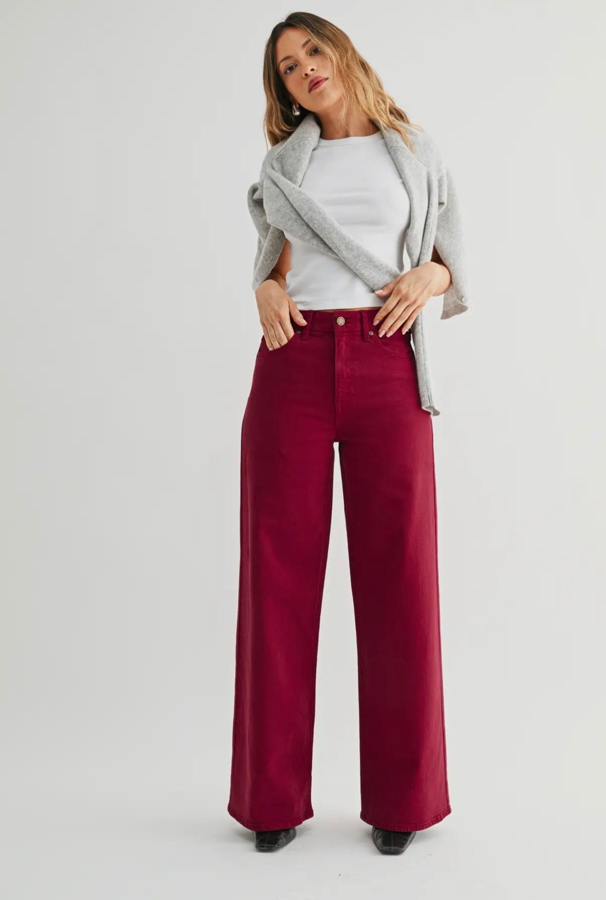 JBD Brand High Rise Palazzo Wide Leg Jeans