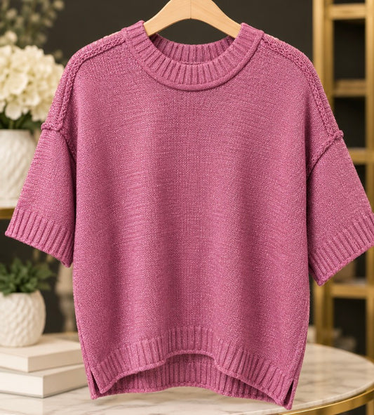 Pink Shimmer Sweater