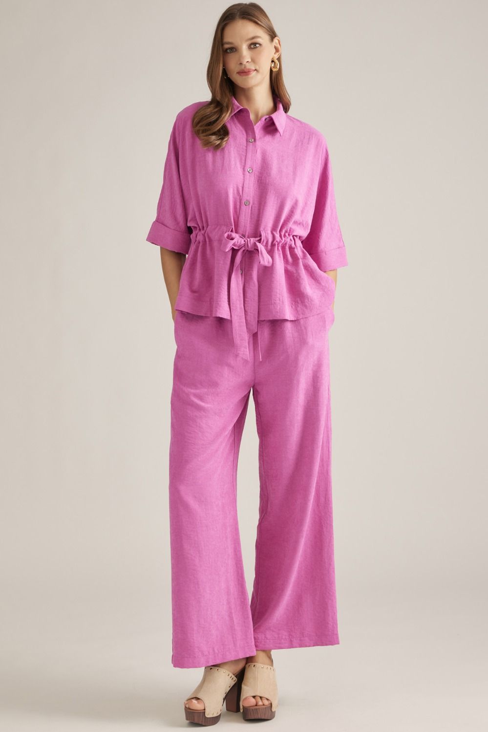 ENTRO Orchid Suede Top