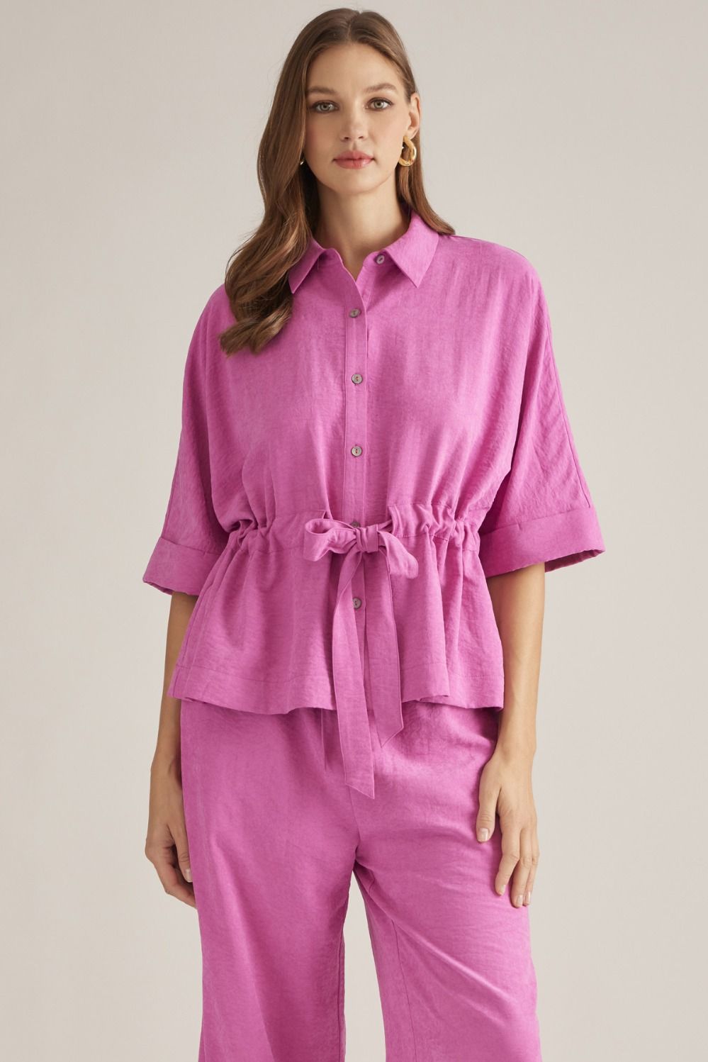 ENTRO Orchid Suede Top
