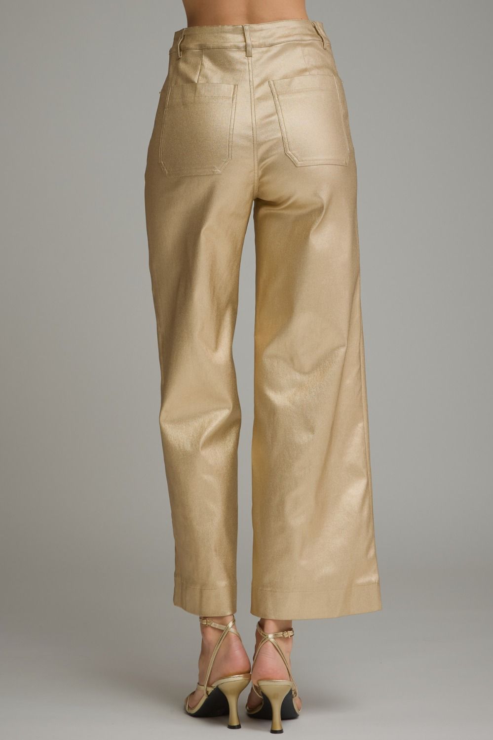 ENTRO Gold Metallic Pants