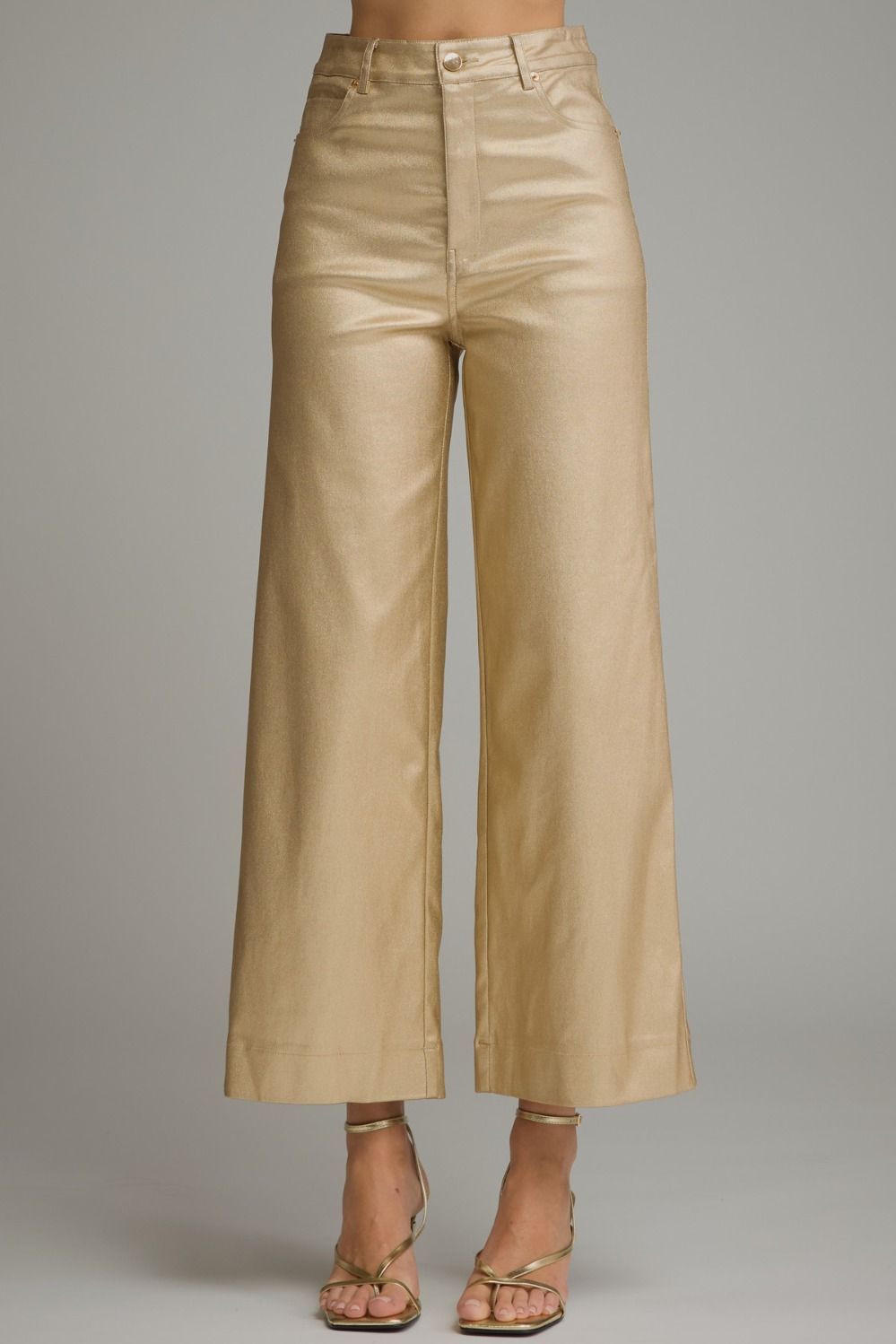 ENTRO Gold Metallic Pants