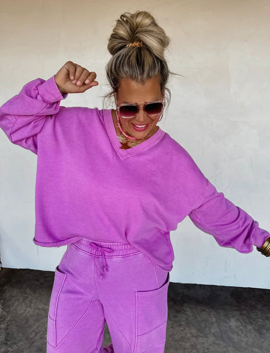 Faded Feels VNeck Pullover 