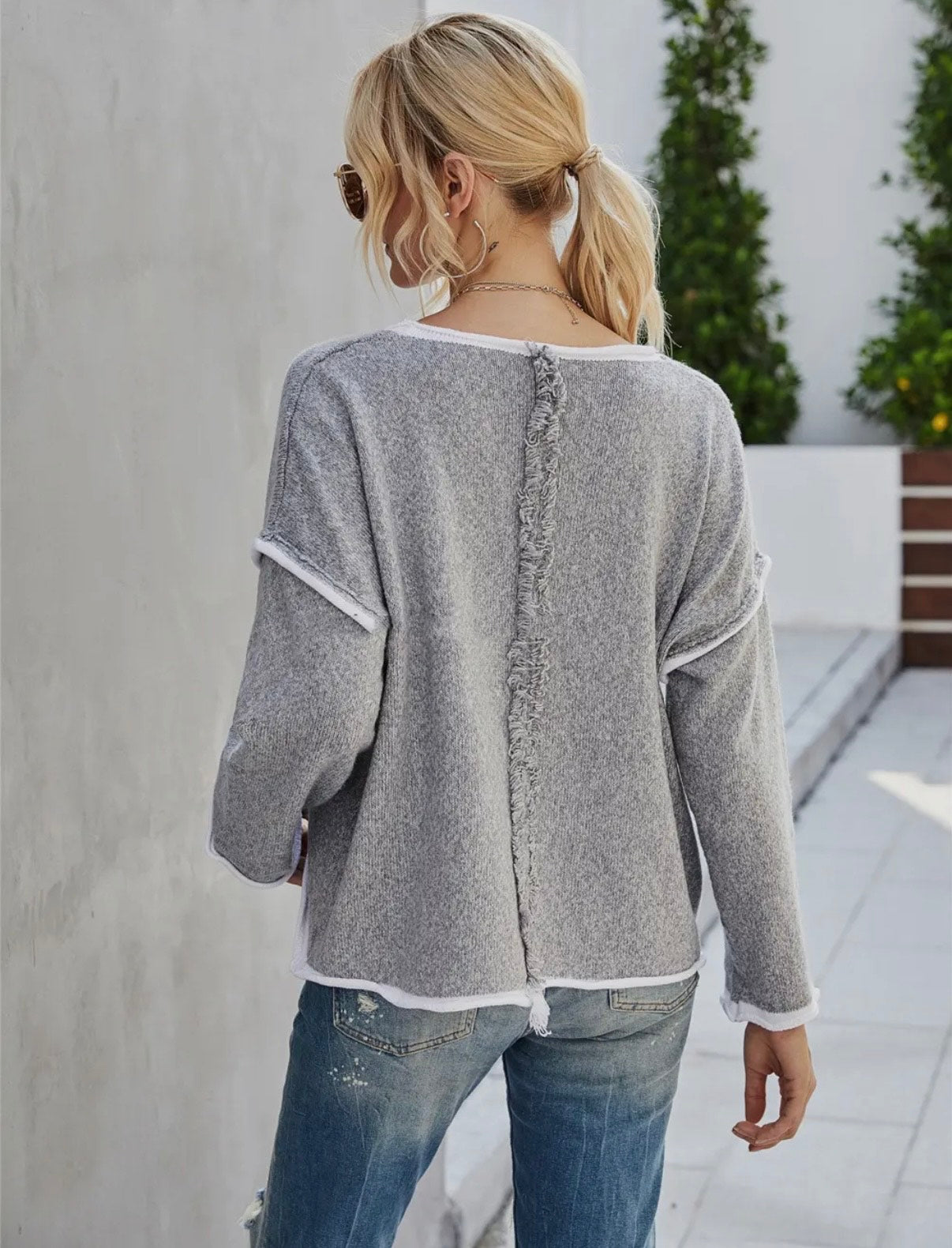 Casual Crew Neck Pullover Long Sleeved Sweaters
