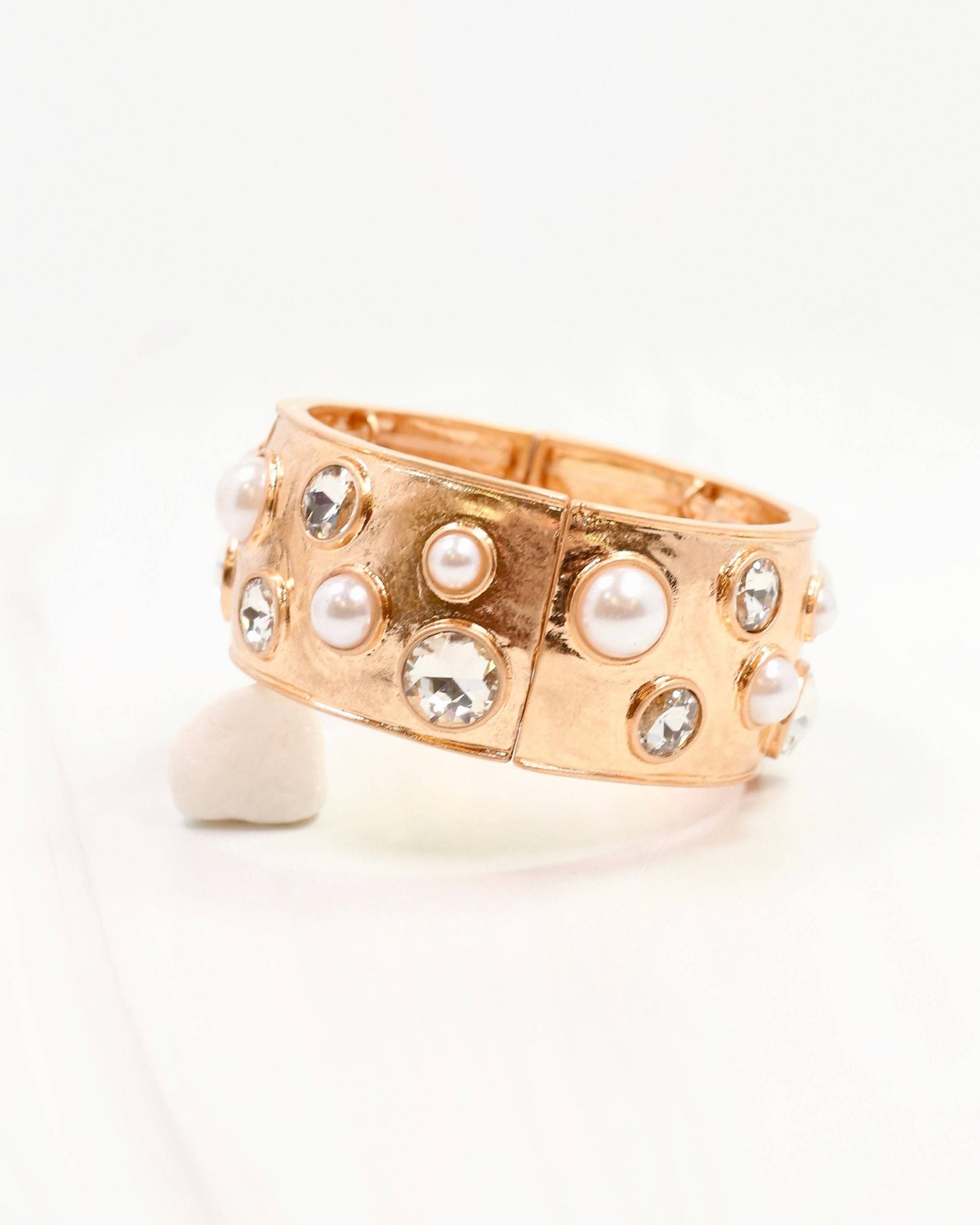 Caroline Hill - Julietta Stretch Bracelet Pearl