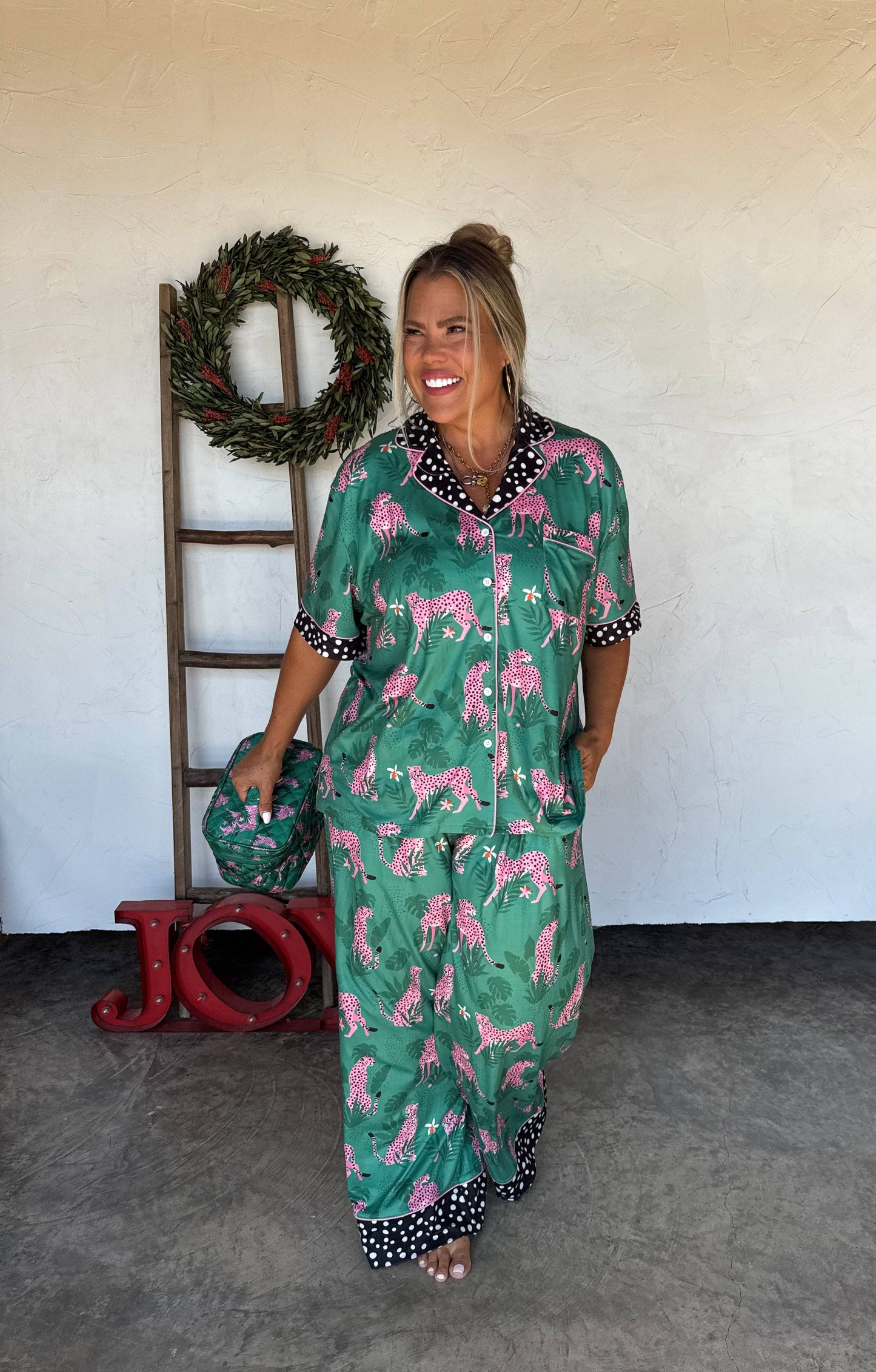 Green Tiger LEOPARD LUXE Pajama set