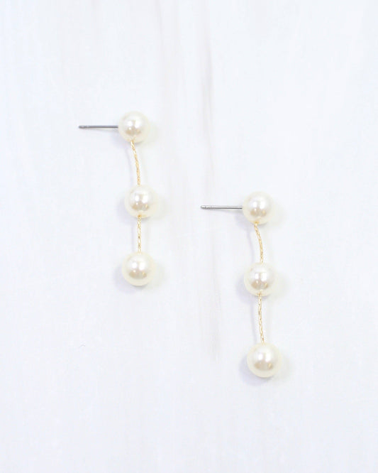 Caroline Hill - 3 Pearl Drop Earring