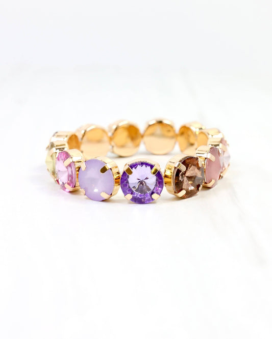 Caroline Hill -Purple & Brown Rhinestone Bracelet