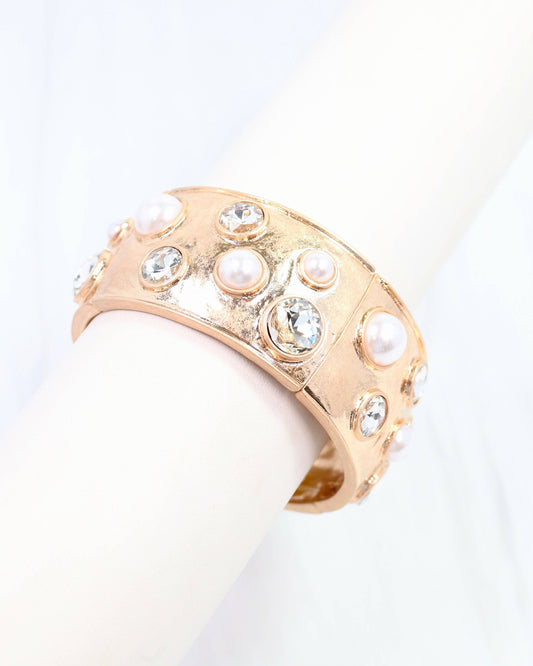 Caroline Hill - Julietta Stretch Bracelet Pearl