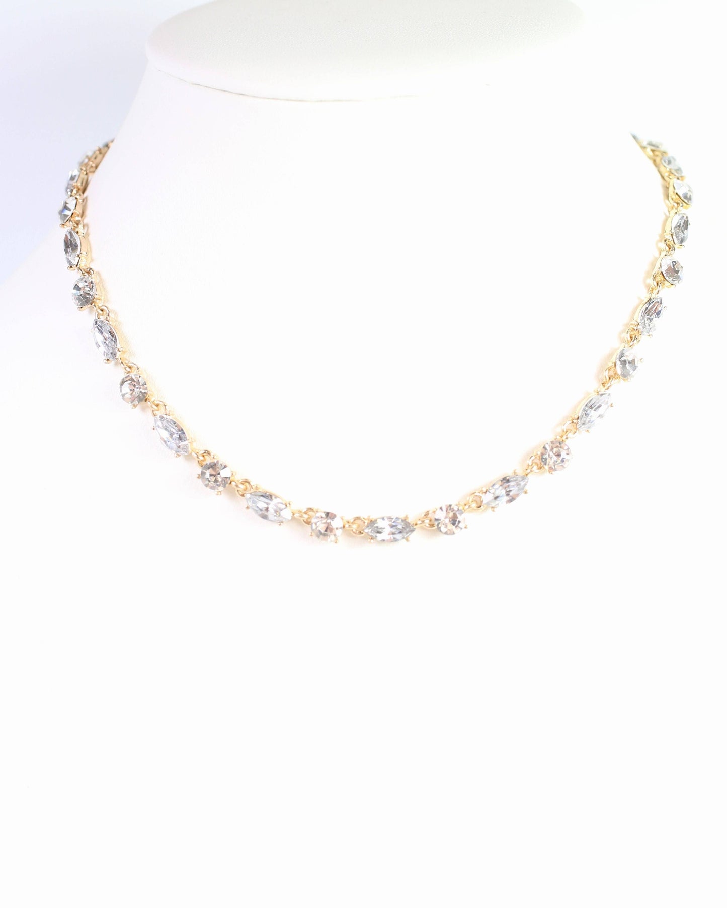 Caroline Hill - Charlie Crystal Necklace Clear