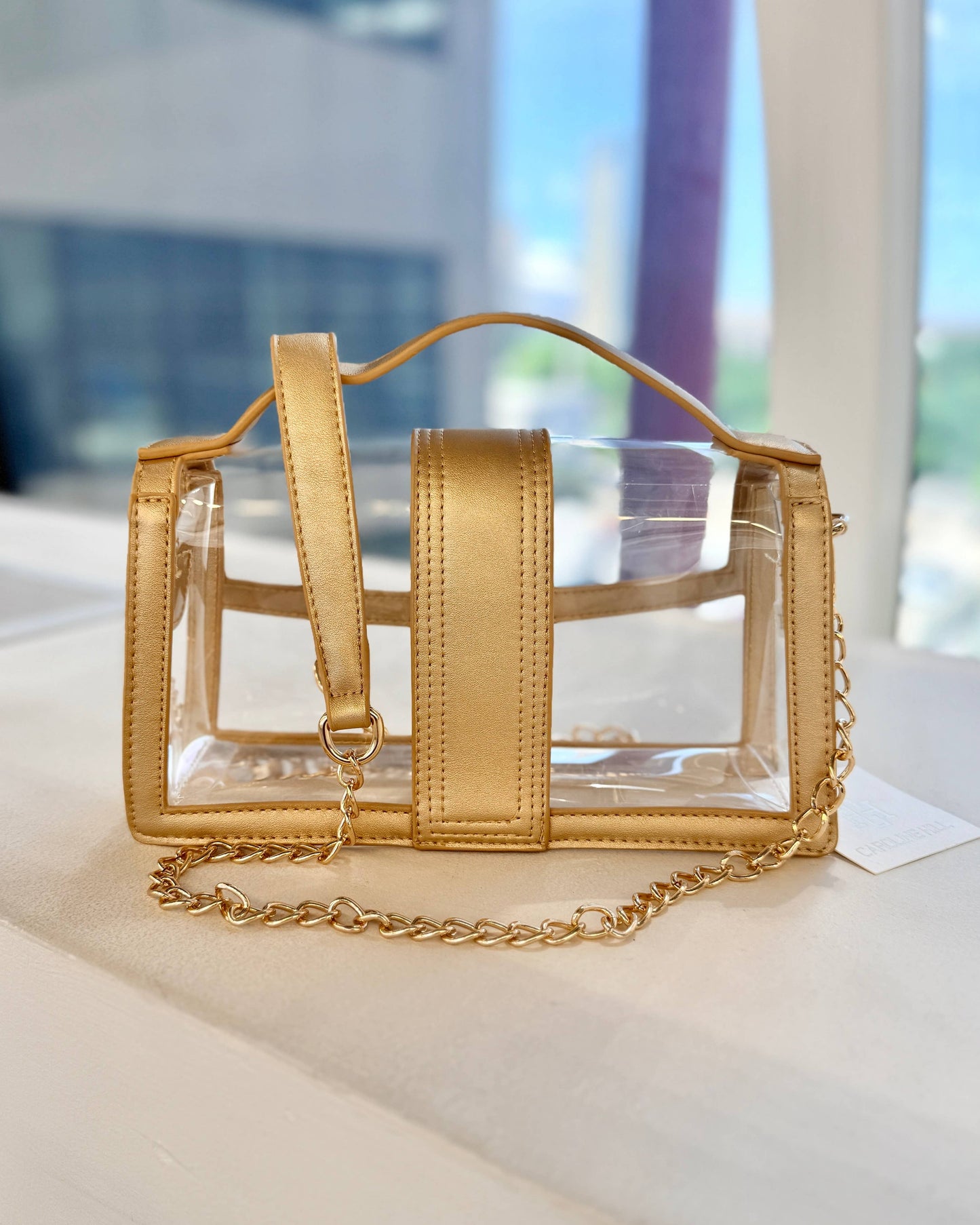 Caroline Hill - Grace Clear Bag Gold