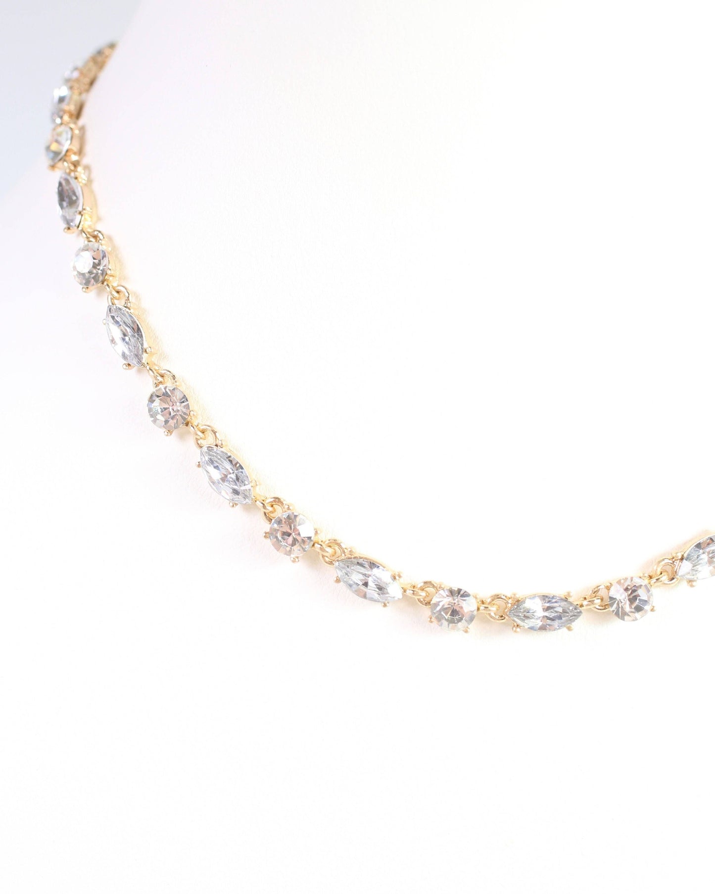 Caroline Hill - Charlie Crystal Necklace Clear