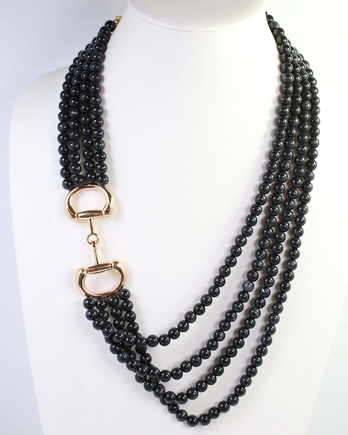 Caroline Hill -Black Horse-bit Necklace