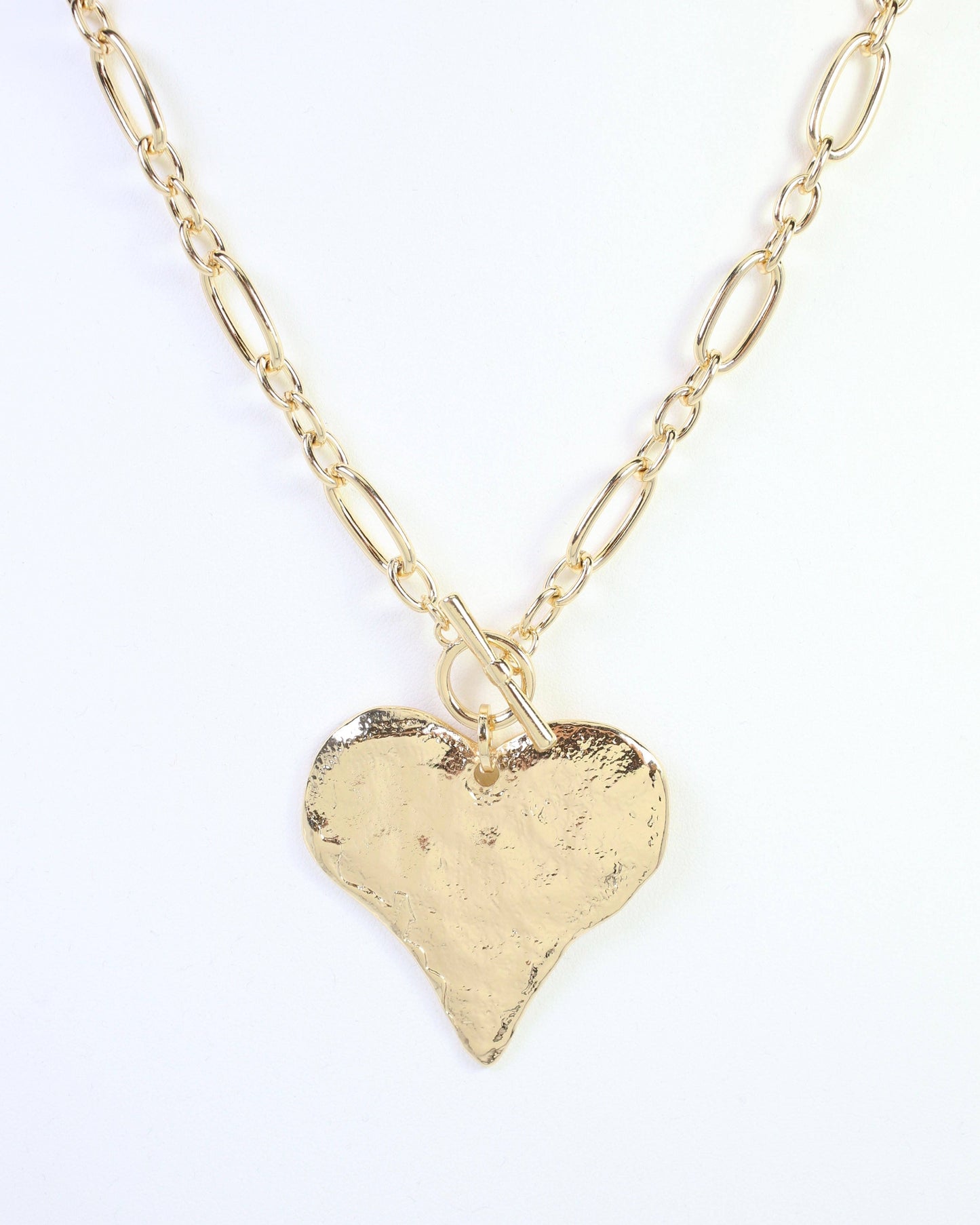 Caroline Hill - Jovie Heart Pendant Toggle Necklace Gold