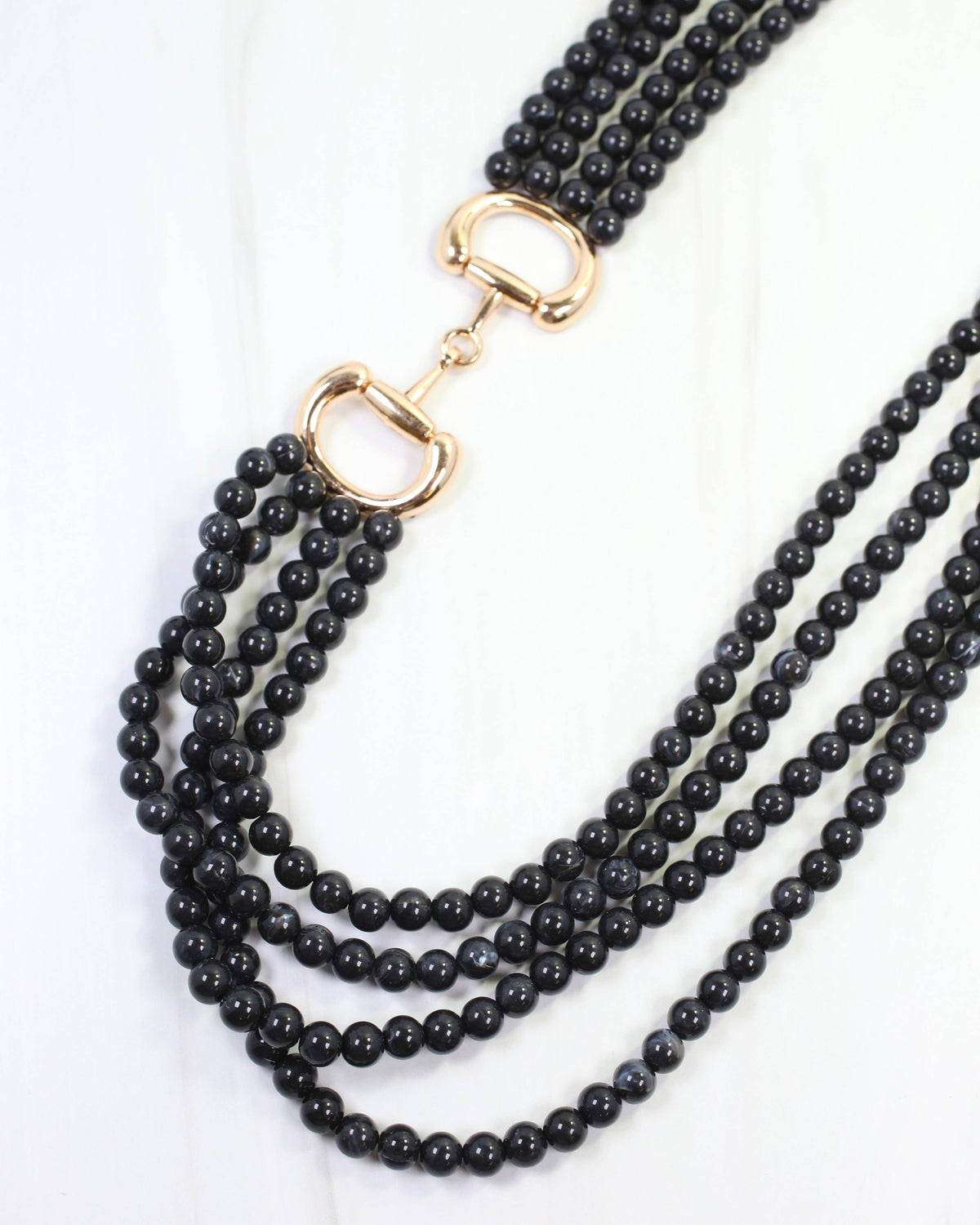 Caroline Hill -Black Horse-bit Necklace
