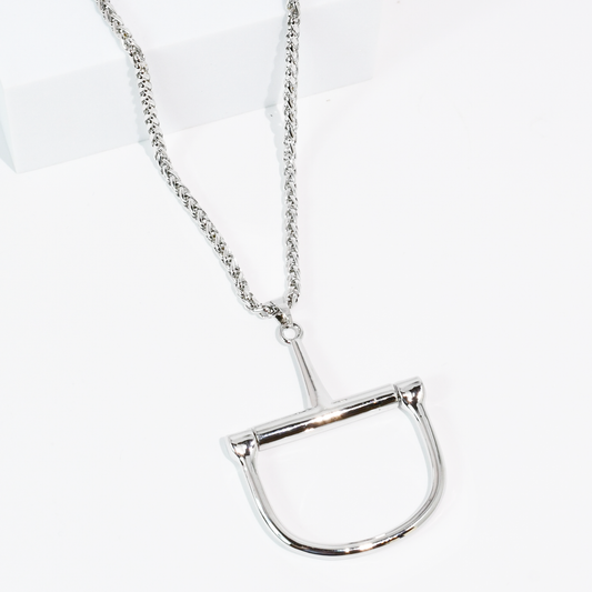 Silver Horsebit Necklace
