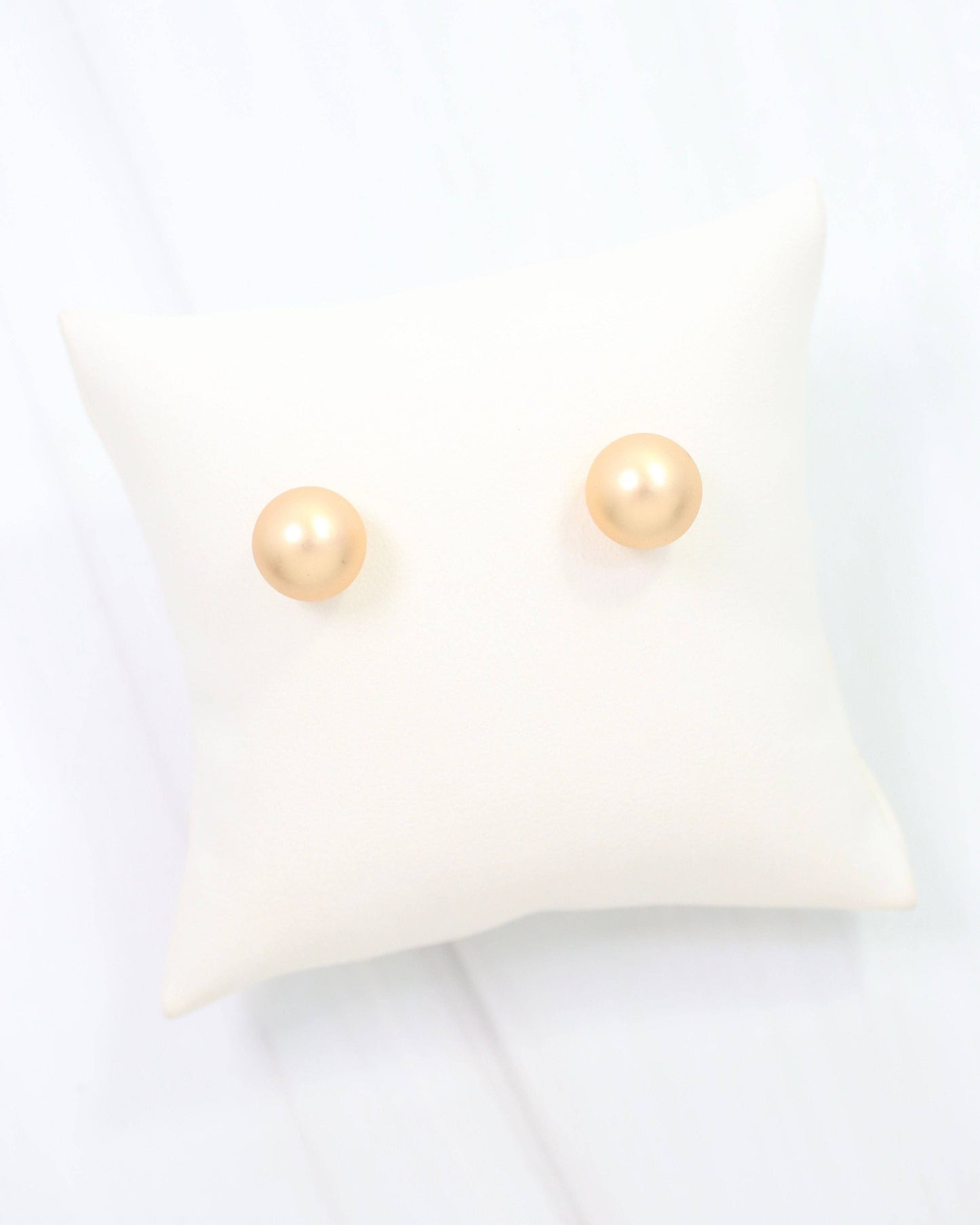 Caroline Hill - Bailey Medium Ball Earring Worn Gold