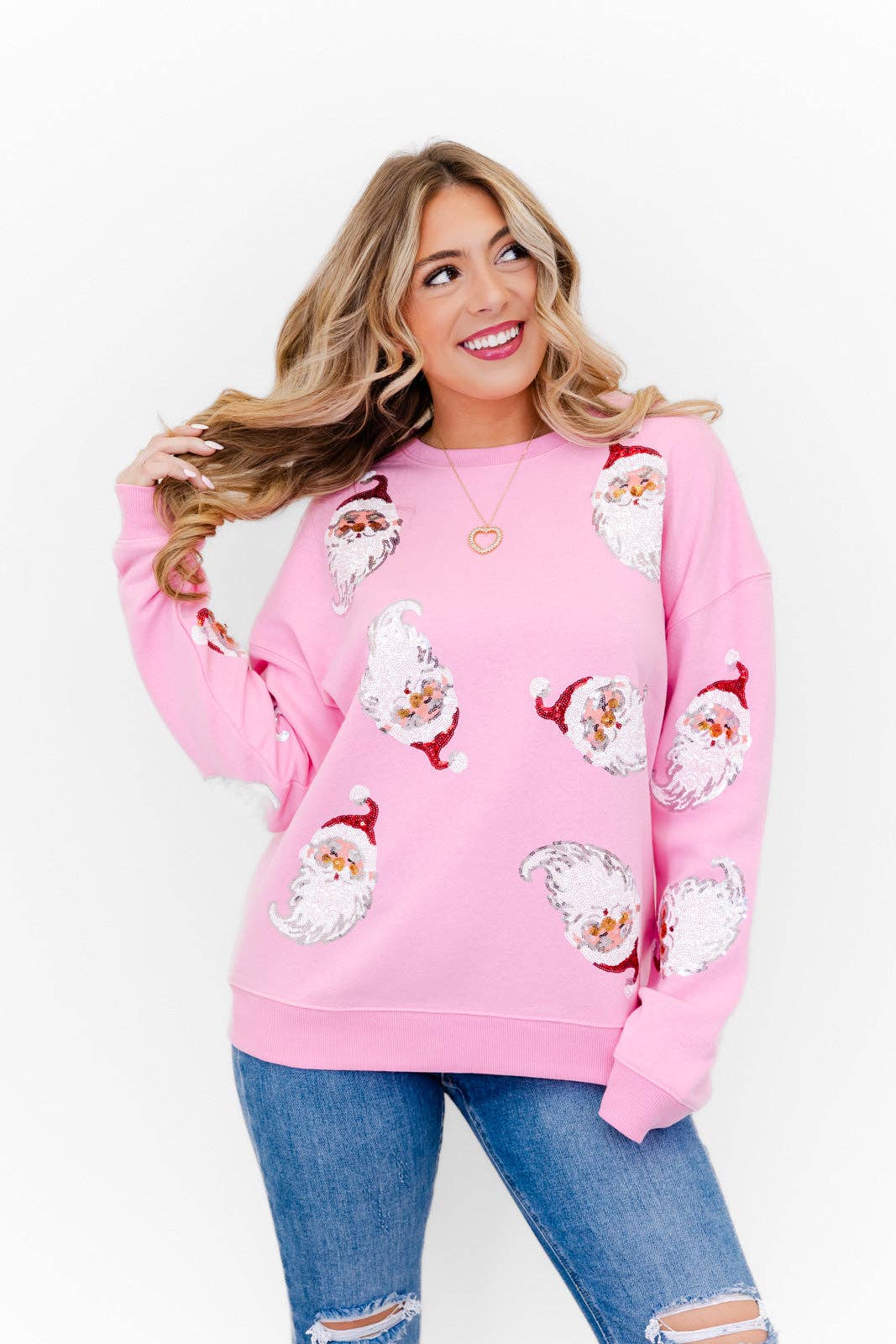 Santa Sequin Sweatshirt