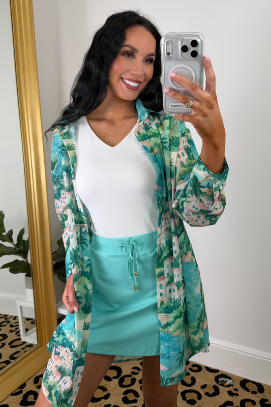 Jess Lea - Breezy Tunic Top- Coastal Vista