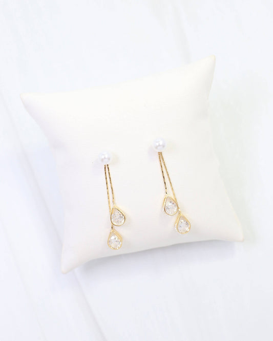 Caroline Hill -Pearl & CZ Dangle Earring