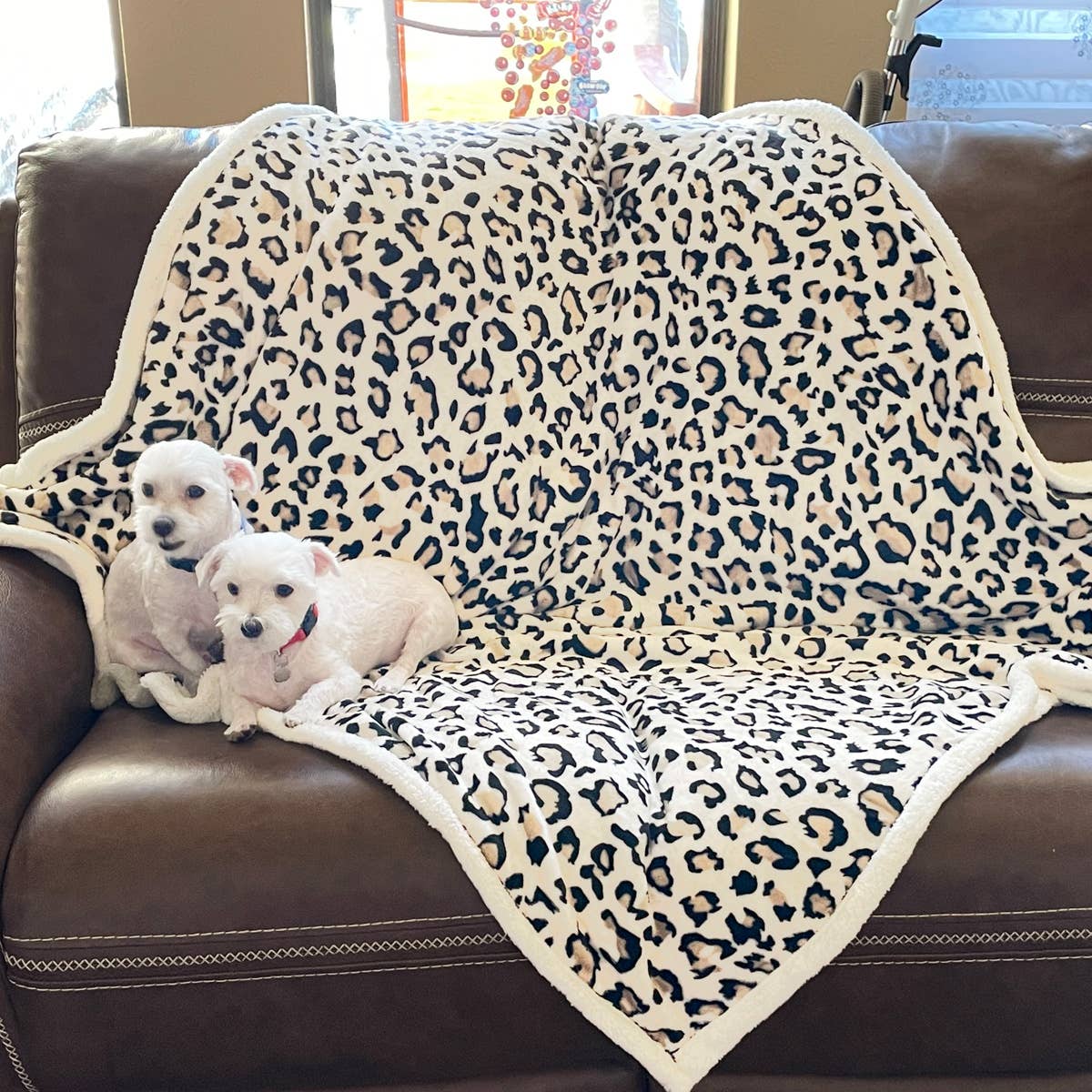 Beige Leopard Blanket