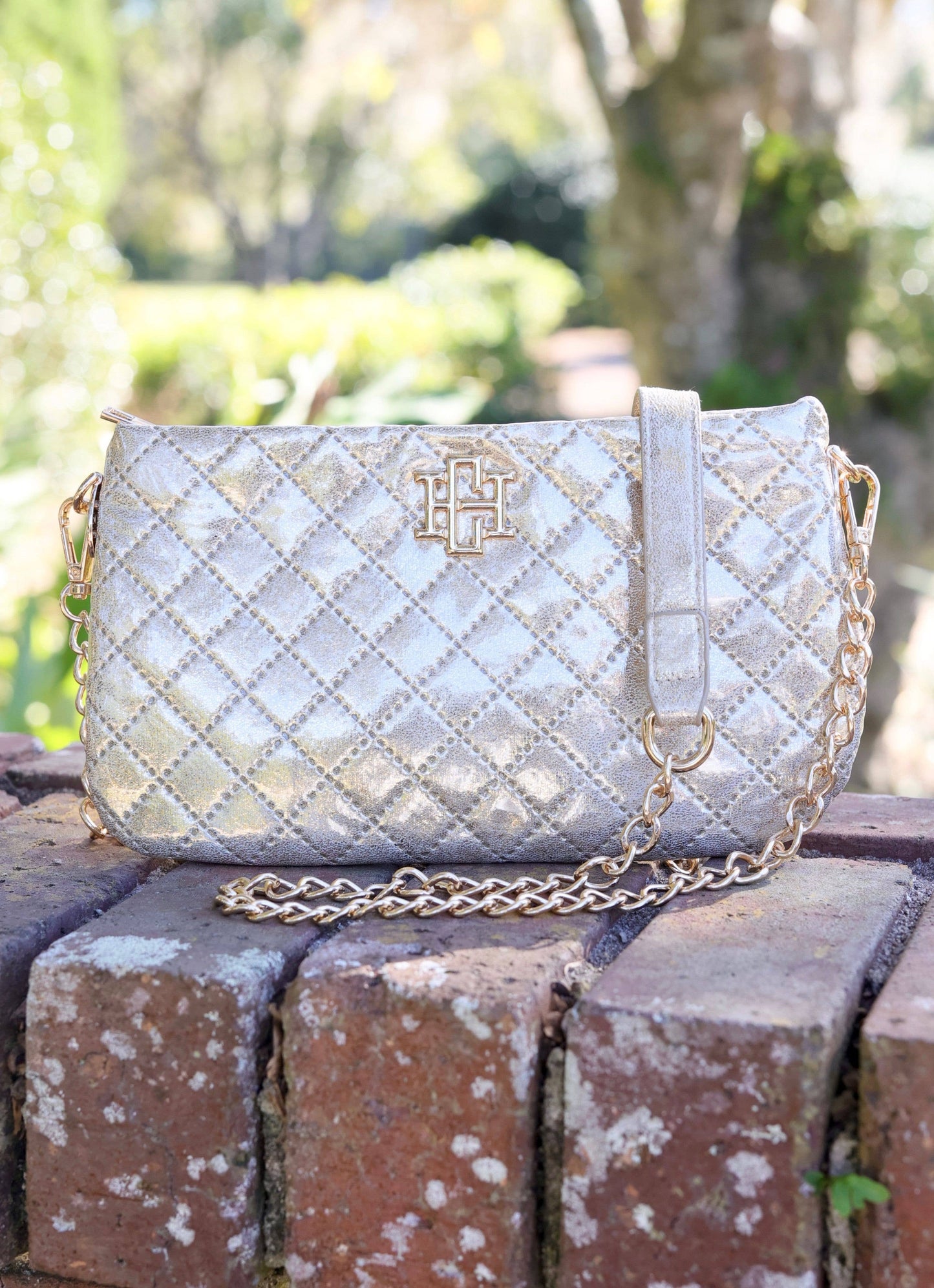 Caroline Hill - Livi Quilted Crossbody CHAMPAGNE POP