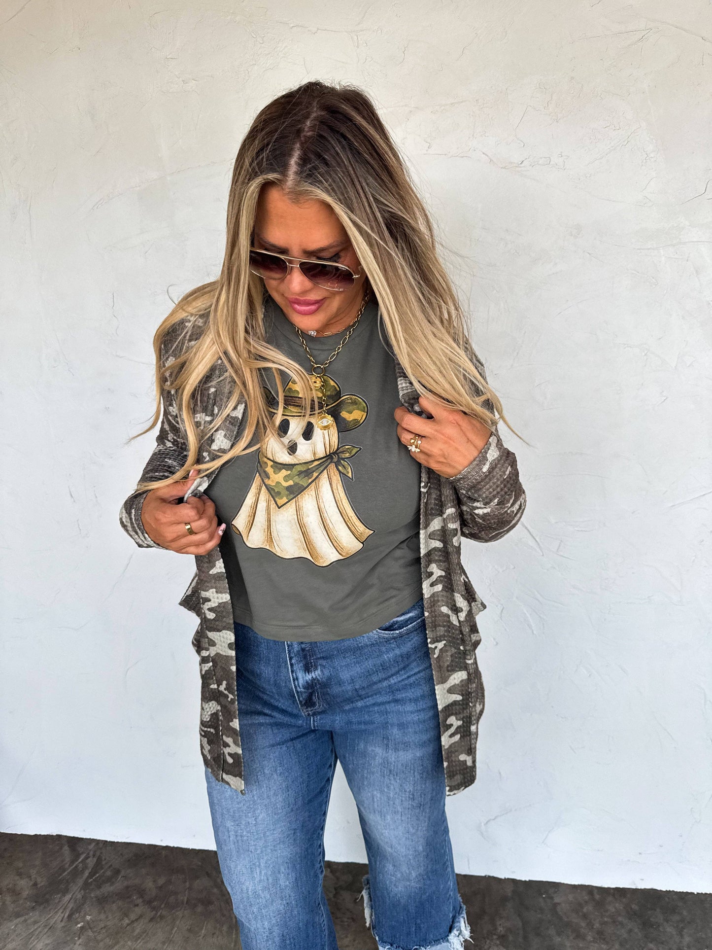 BLAKELEY - CAMO PRINT LOLA CARDIGAN