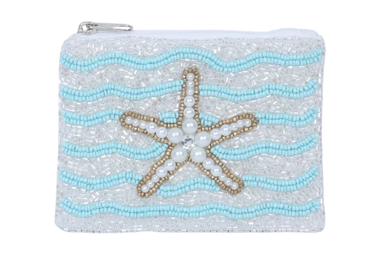 Starfish Beaded Coin Purse
